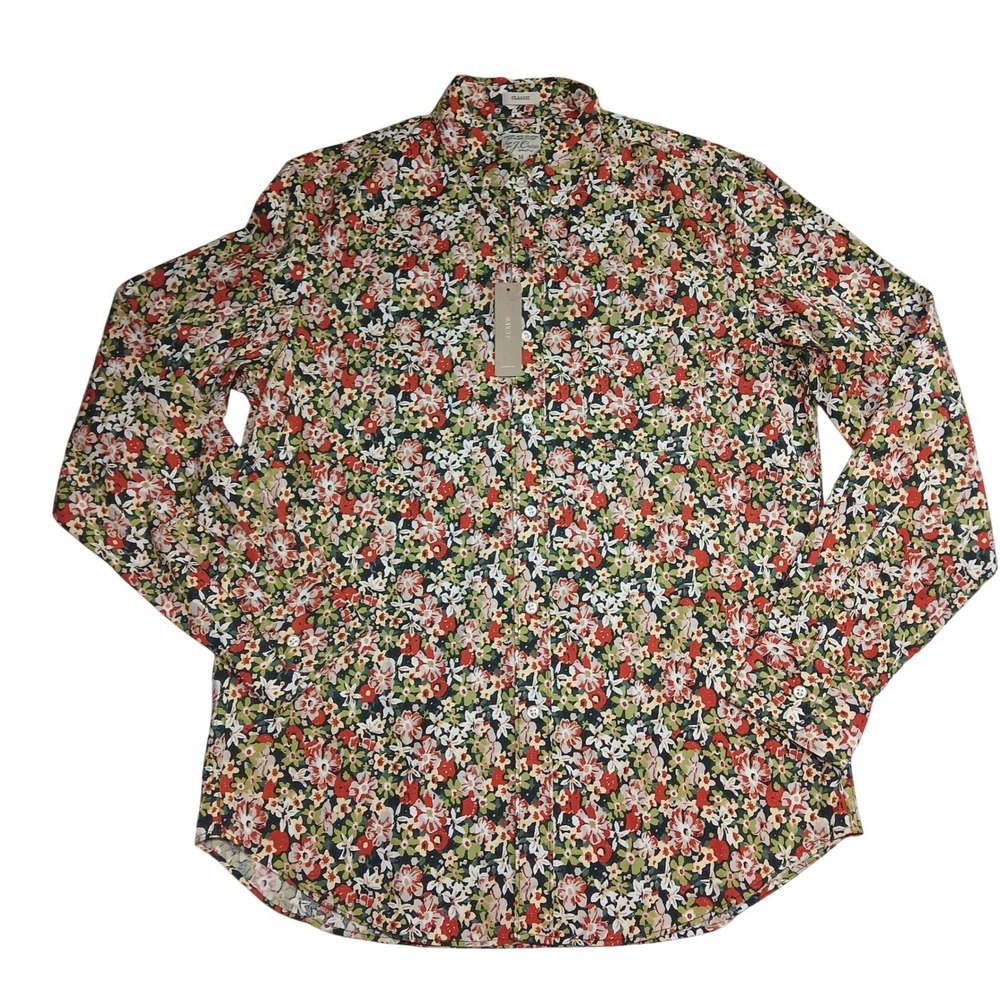 J.Crew Men's Long-Sleeve Secret Wash Shirt in‎ Springfield Floral NWT